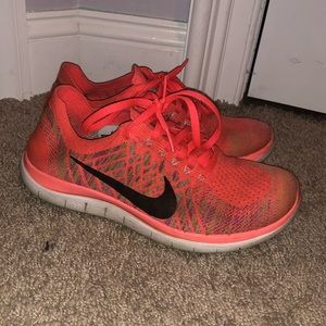Nike 4.0 Running Barefoot Sneaker Orange Knit Shoes Summer Workout Athletic